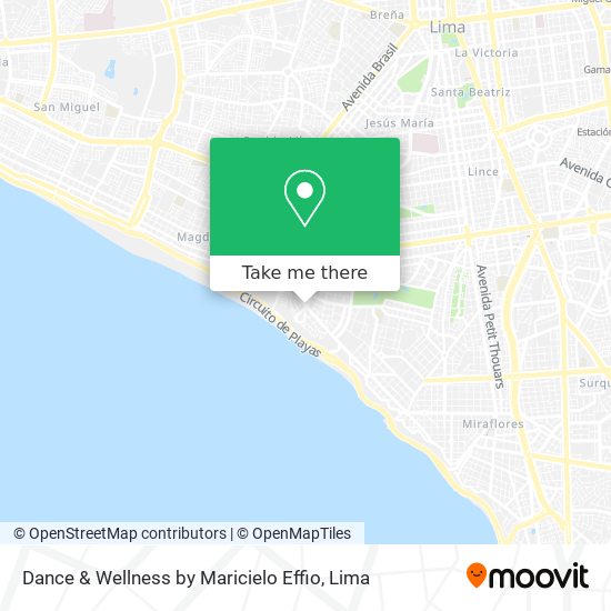 Mapa de Dance & Wellness by Maricielo Effio