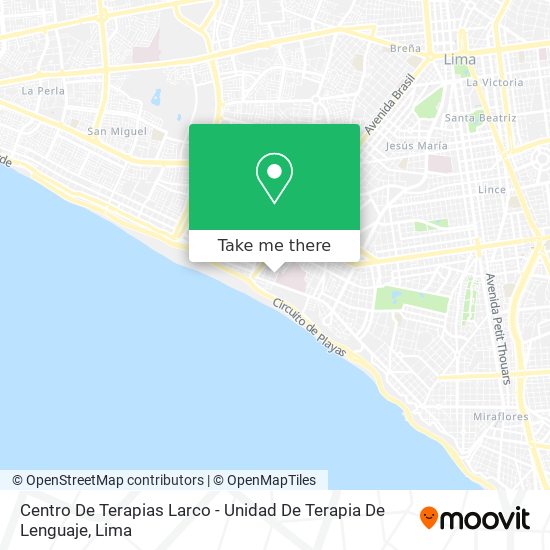 Centro De Terapias Larco - Unidad De Terapia De Lenguaje map