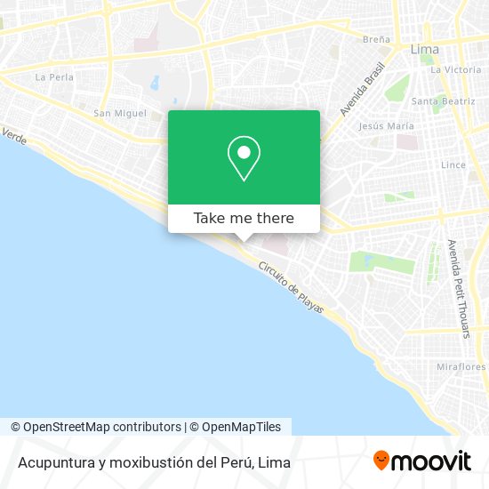 Acupuntura y moxibustión del Perú map