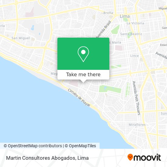 Martin Consultores Abogados map