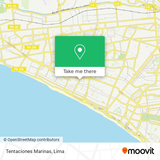 Tentaciones Marinas map