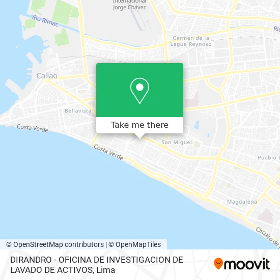 DIRANDRO - OFICINA DE INVESTIGACION DE LAVADO DE ACTIVOS map