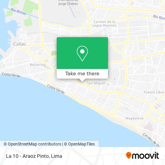 La 10 - Araoz Pinto map