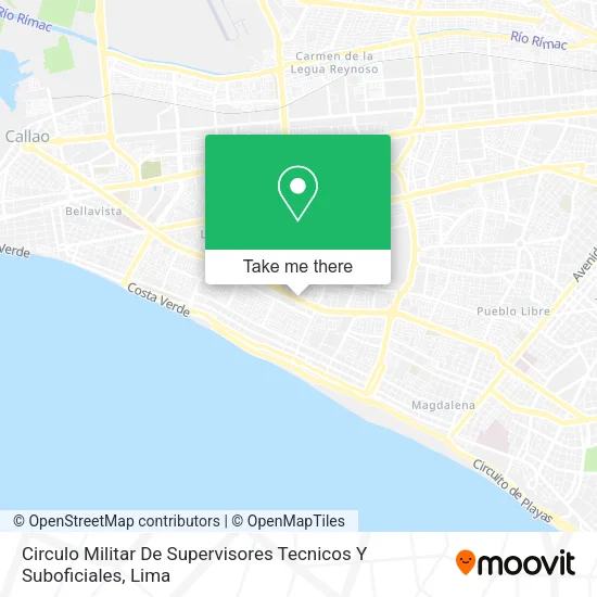 Mapa de Circulo Militar De Supervisores Tecnicos Y Suboficiales