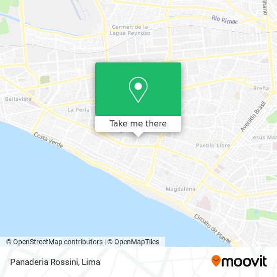 Mapa de Panaderia Rossini