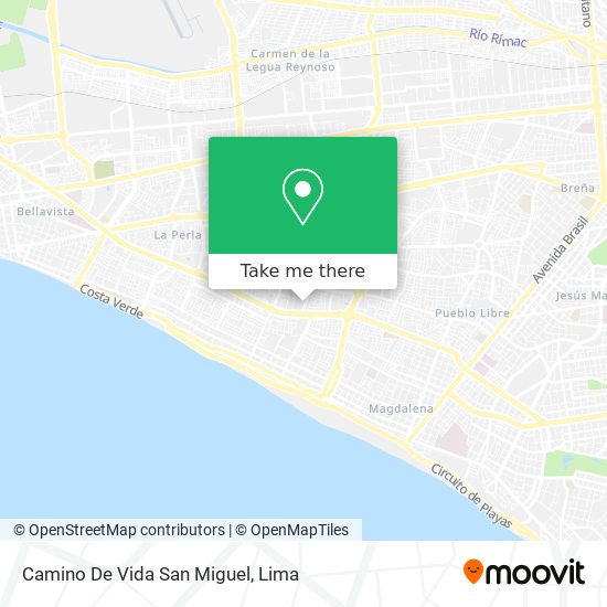 Mapa de Camino De Vida San Miguel