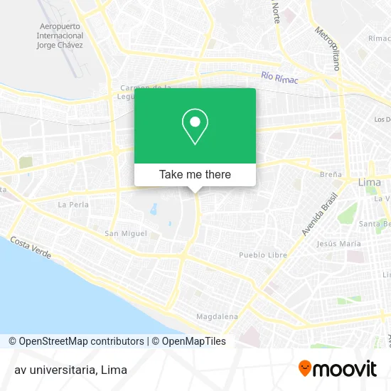Mapa de av universitaria