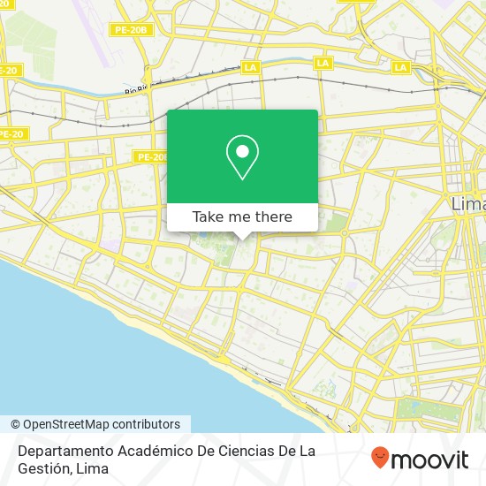 Departamento Académico De Ciencias De La Gestión map