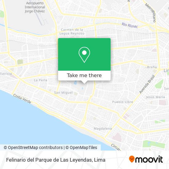 Felinario del Parque de Las Leyendas map