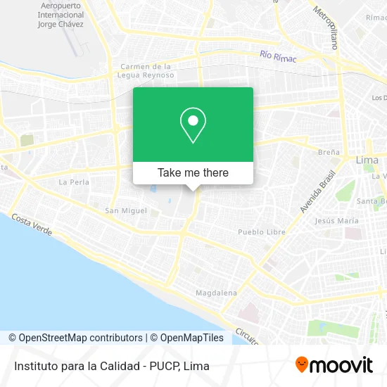 Mapa de Instituto para la Calidad - PUCP
