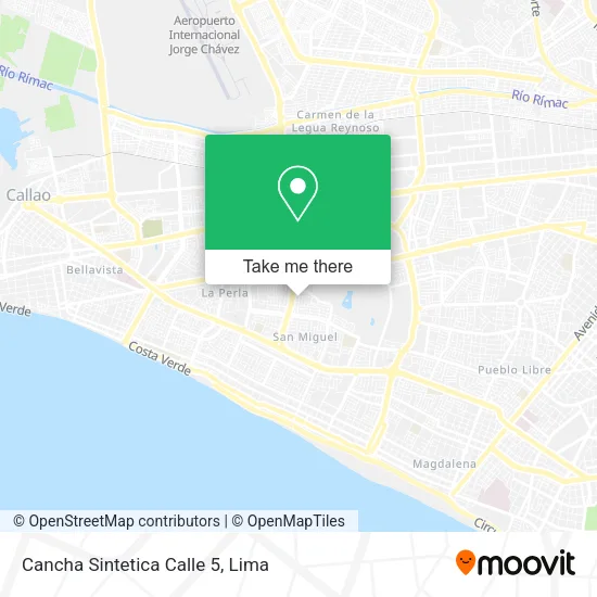 Mapa de Cancha Sintetica Calle 5