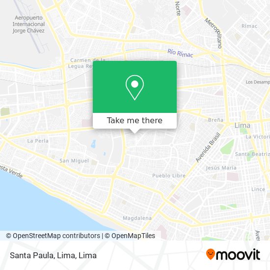 Santa Paula, Lima map