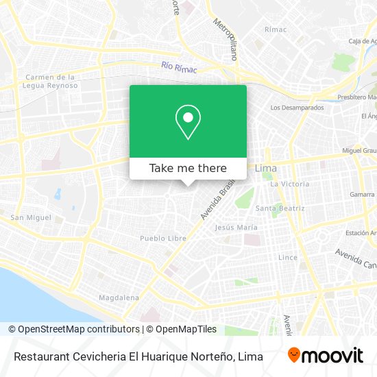 Restaurant Cevicheria El Huarique Norteño map