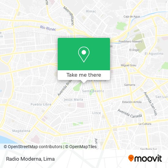 Radio Moderna map