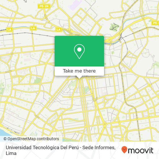 Universidad Tecnológica Del Perú - Sede Informes map