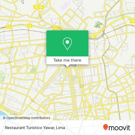 Restaurant Turístico Yawar map