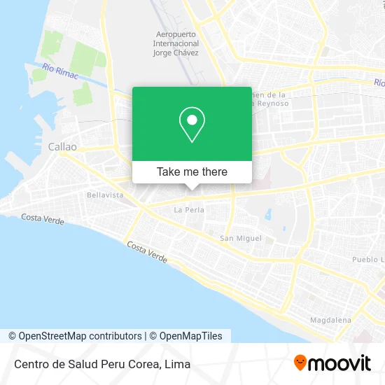 Centro de Salud Peru Corea map