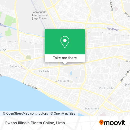 Mapa de Owens-Illinois Planta Callao