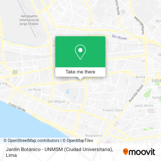 Jardín Botánico - UNMSM (Ciudad Universitaria) map