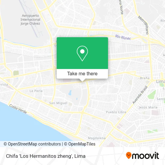 Mapa de Chifa 'Los Hermanitos zheng'