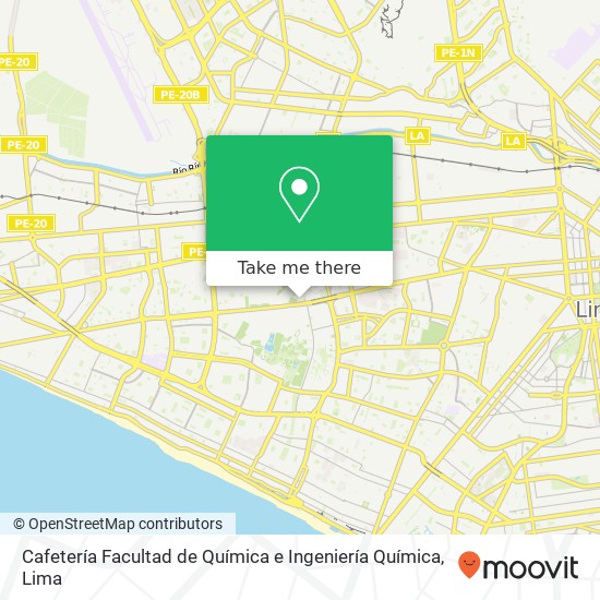 Cafetería Facultad de Química e Ingeniería Química map