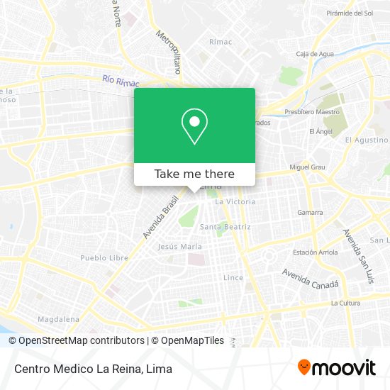 Mapa de Centro Medico La Reina