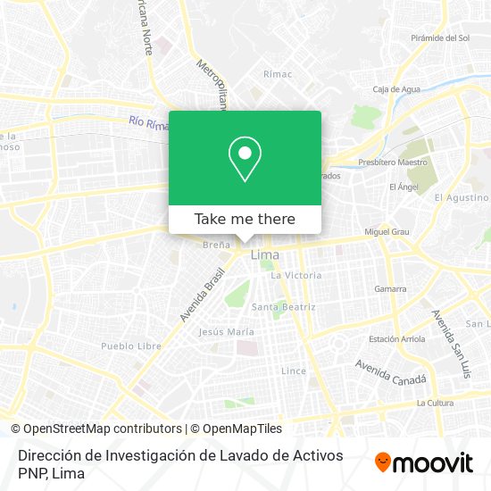 Mapa de Dirección de Investigación de Lavado de Activos PNP