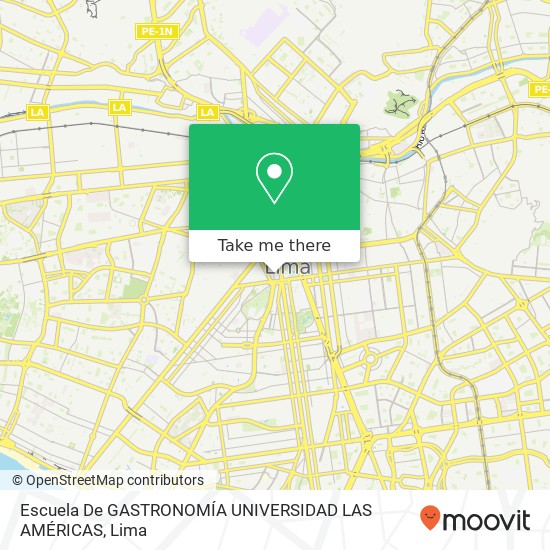 Escuela De GASTRONOMÍA UNIVERSIDAD LAS AMÉRICAS map