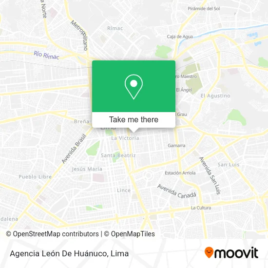Mapa de Agencia León De Huánuco