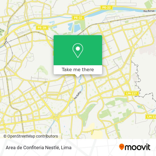 Area de Confiteria Nestlé map