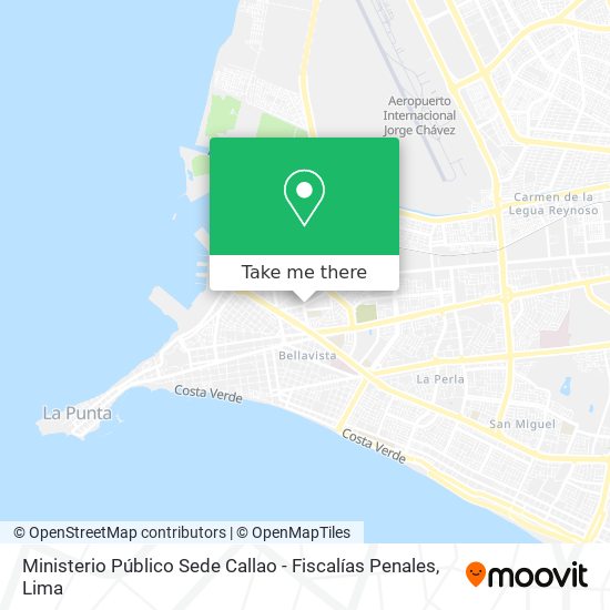 Ministerio Público Sede Callao - Fiscalías Penales map