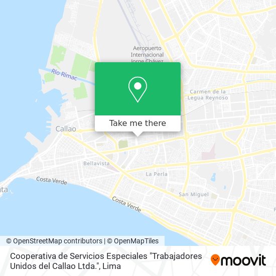 Cooperativa de Servicios Especiales "Trabajadores Unidos del Callao Ltda." map