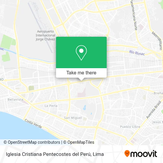 Mapa de Iglesia Cristiana Pentecostes del Perú