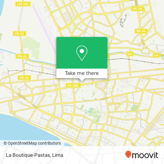 Mapa de La Boutique-Pastas