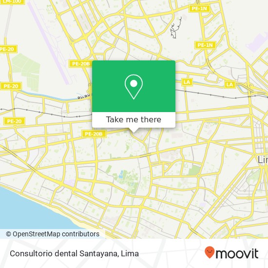 Mapa de Consultorio dental Santayana