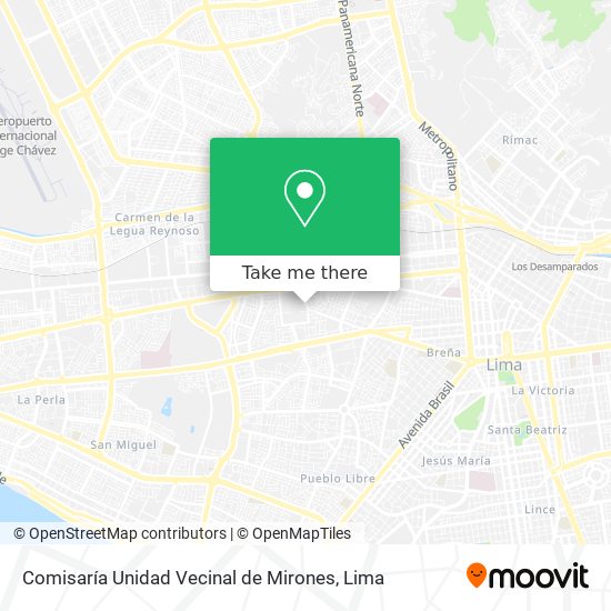 Comisaría Unidad Vecinal de Mirones map