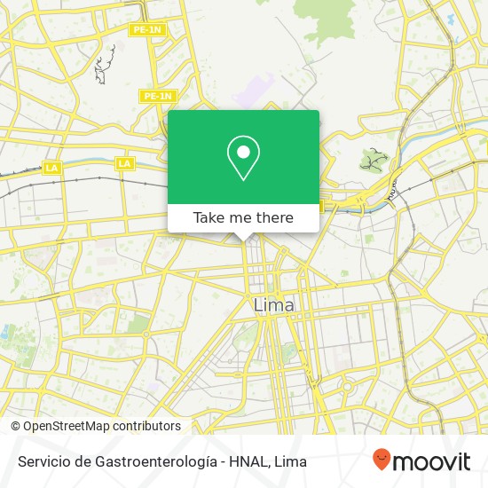 Servicio de Gastroenterología - HNAL map