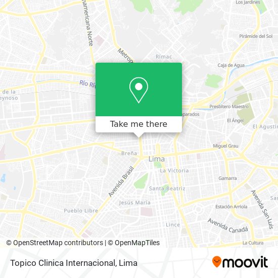 Topico Clinica Internacional map