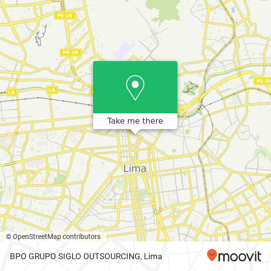 BPO GRUPO SIGLO OUTSOURCING map