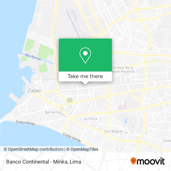 Banco Continental - Minka map