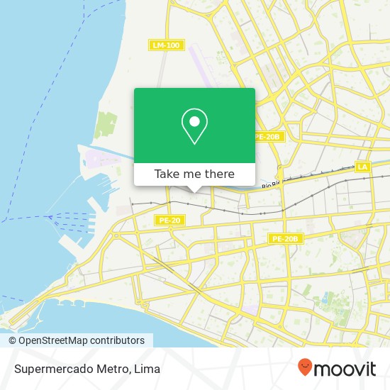 Mapa de Supermercado Metro