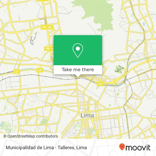 Municipalidad de Lima - Talleres map