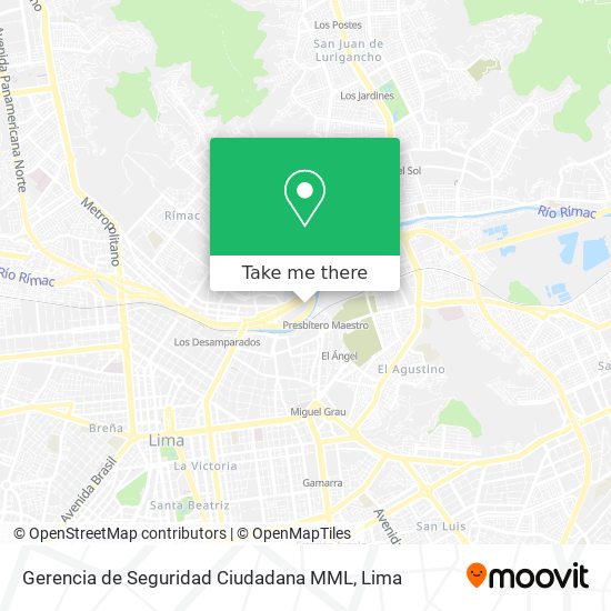 Mapa de Gerencia de Seguridad Ciudadana MML