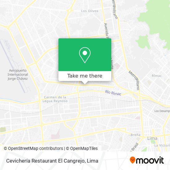 Mapa de Cevichería Restaurant El Cangrejo