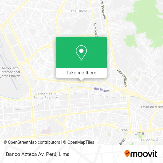 Mapa de Banco Azteca Av. Perú