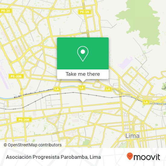 Asociación Progresista Parobamba map