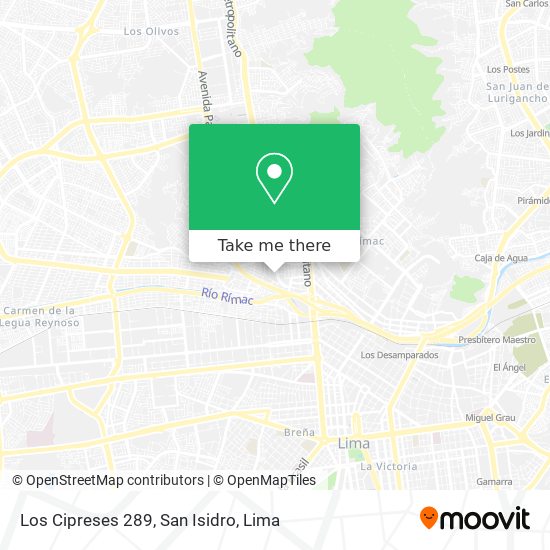 Los Cipreses 289, San Isidro map