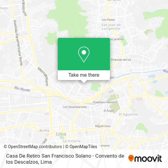 Casa De Retiro San Francisco Solano - Convento de los Descalzos map