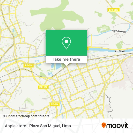 Apple store - Plaza San Miguel map