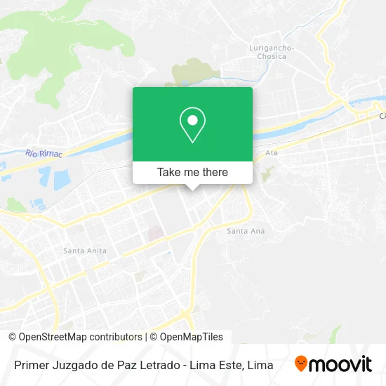 Mapa de Primer Juzgado de Paz Letrado - Lima Este